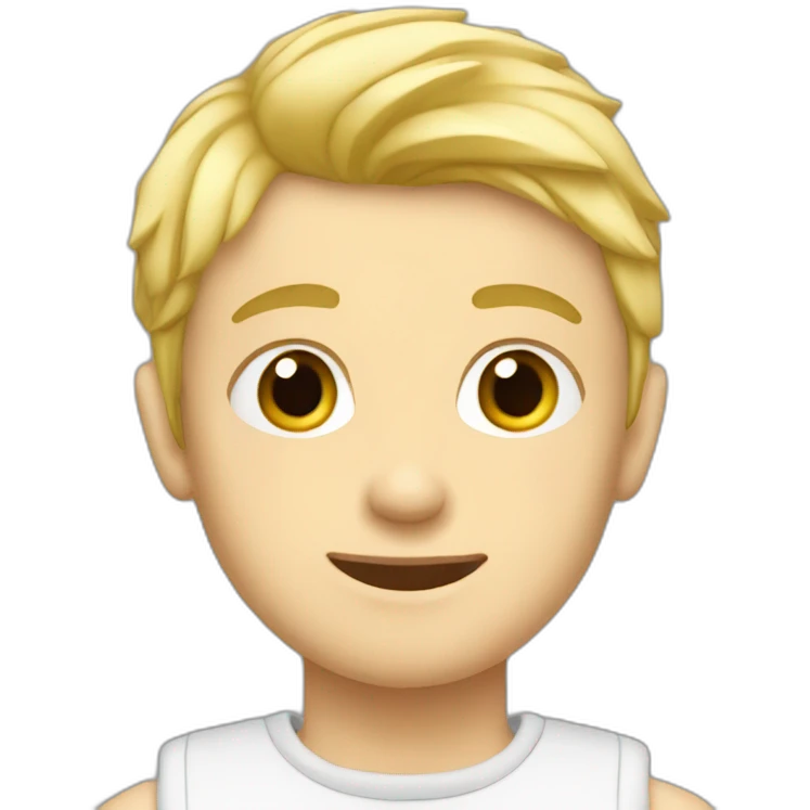 blonde boy with vokuhila emoji
