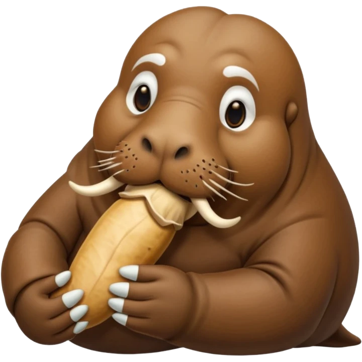 walrus holding peanut emoji
