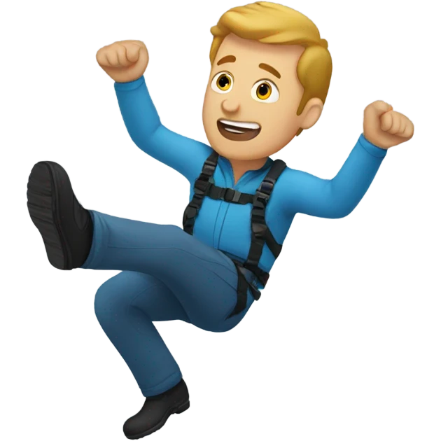 Man doing free fall  emoji
