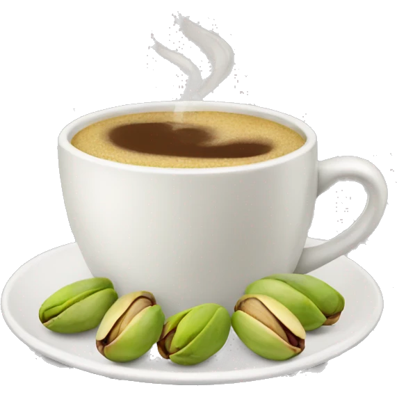 Pistachio coffee emoji