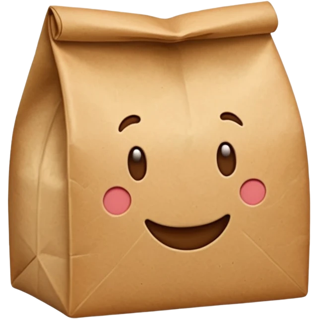 sac kraft avec du pain dedans  emoji