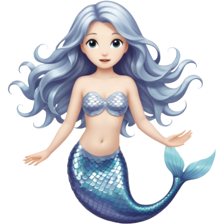 Lunar mermaid with more details emoji