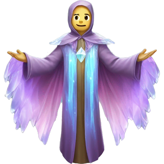 empty crystal magical robes withwings emoji