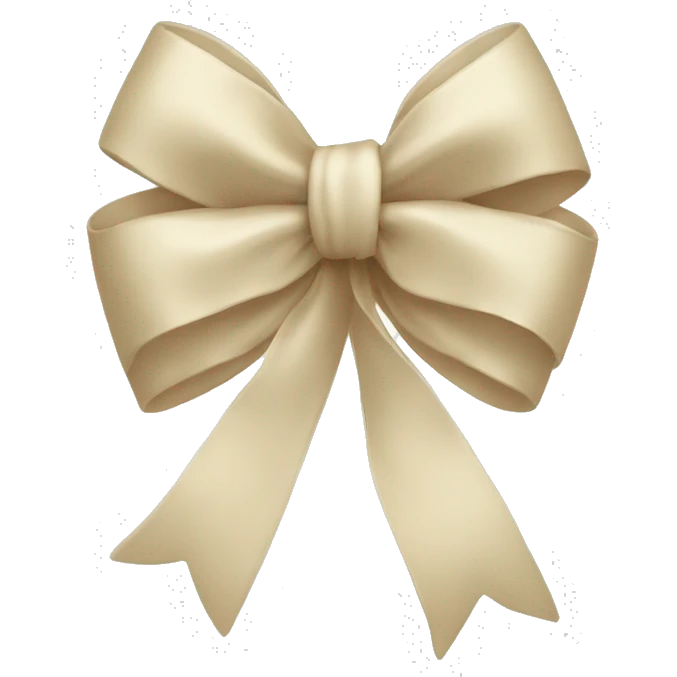 Cream bow emoji