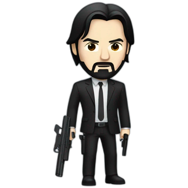 John Wick with a gun Stealth style emoji