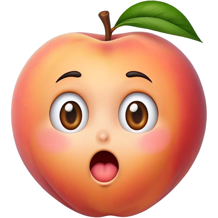 Farting peach  emoji