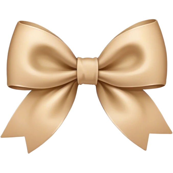 Beige bow emoji