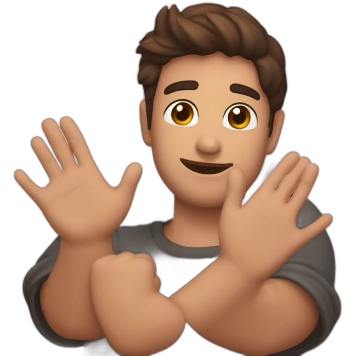 Una mano asiendo un corazon con sus manos emoji