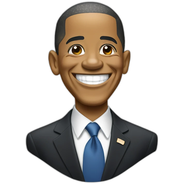 Barack Obama smiling emoji