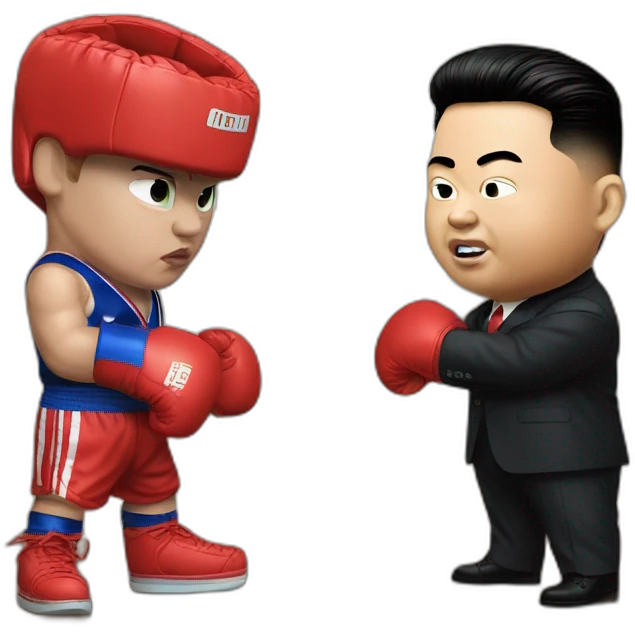 Kim jong un boxing with chucky emoji