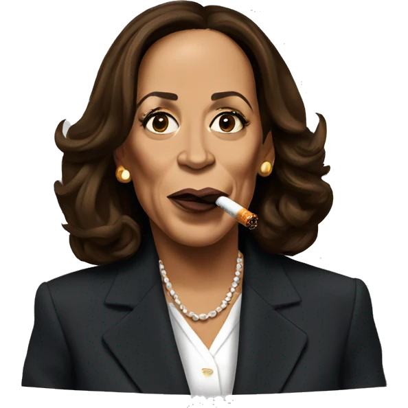 kamala harris smoking a cigarette  emoji
