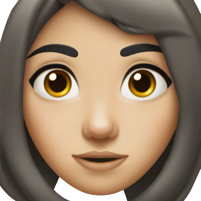 girl, freckles, big cheeks, nose ring, black hair  emoji