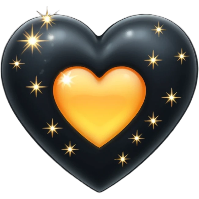 black heart with sparkles emoji