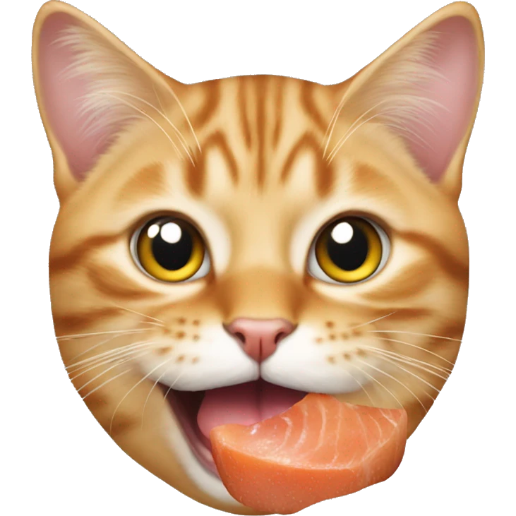 Cat licking his lips over food emoji
