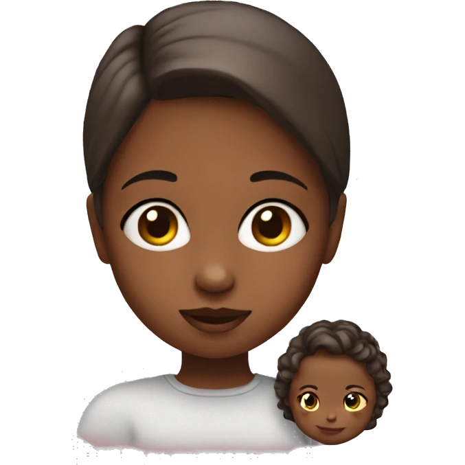 Girl with a baby emoji