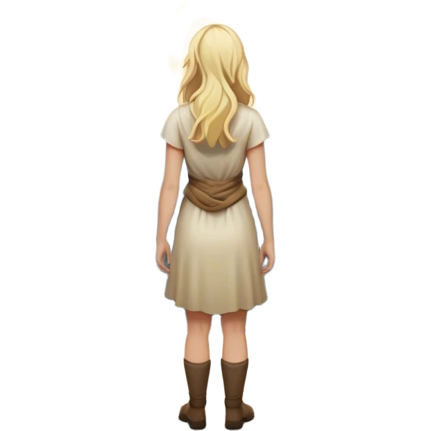 A blonde woman stands at a mountain crossroads, her back turned as she contemplates two trails—one illuminated, symbolizing response, and one shrouded in darkness, representing reaction. with hands on chest emoji
