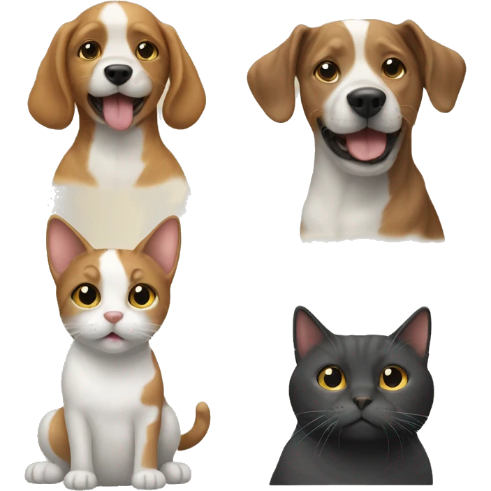 Dog and cat emoji