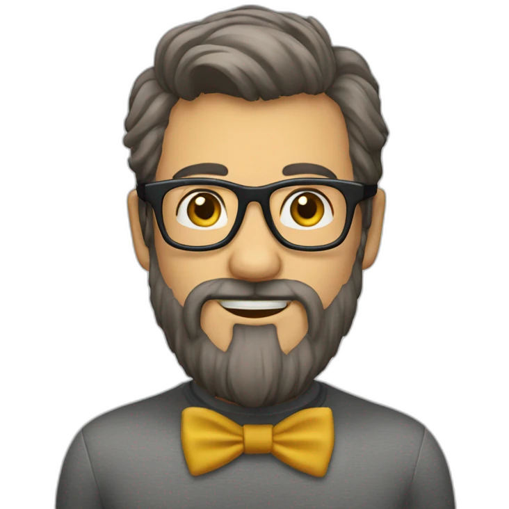 Nerd beard man glasses emoji