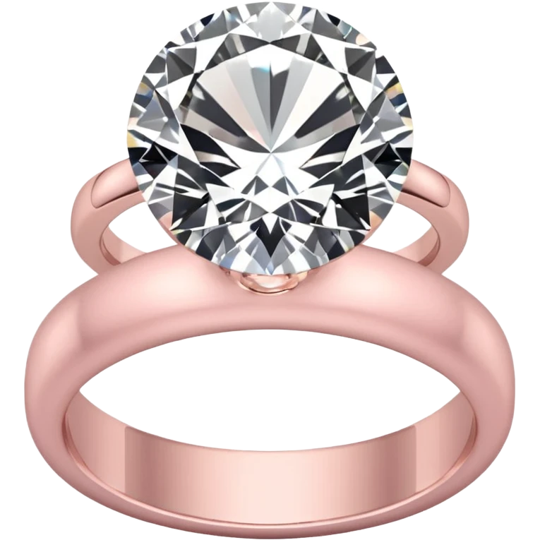 all white diamond ring, plain light pink box emoji