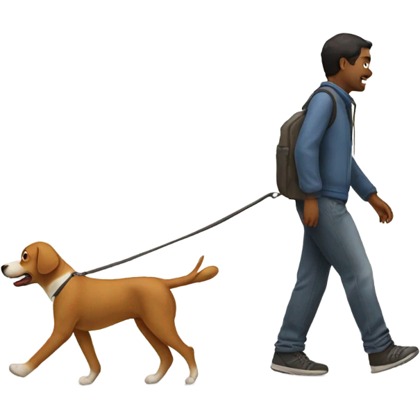 Person Go with Dog emoji