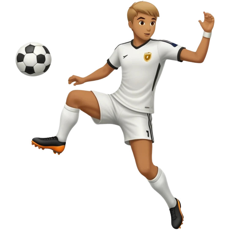 soccer player kicking a ball emoji