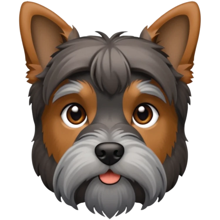 Dark Yorkshire terrier schnauzer emoji