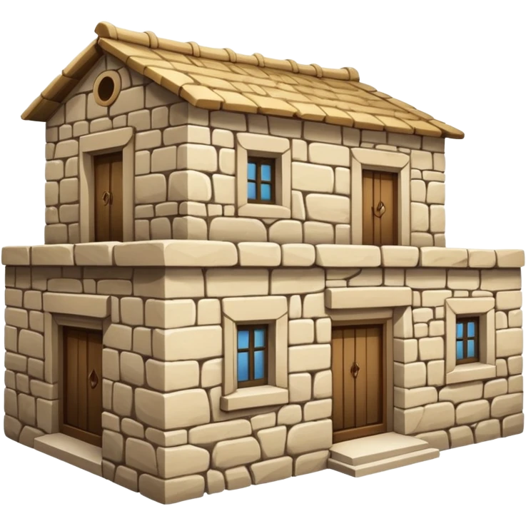 simple flat-roofed stone house, ancient Nazareth emoji
