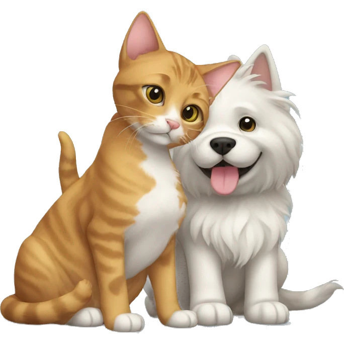 Cat and dog emoji
