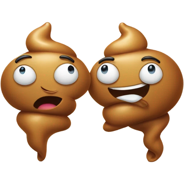 2 poops in love emoji