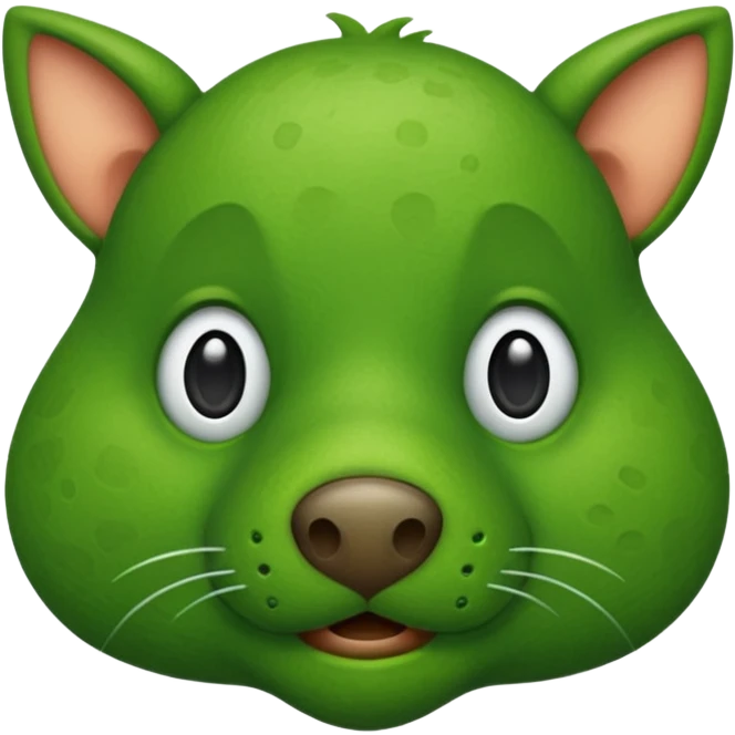 Snout in green color emoji