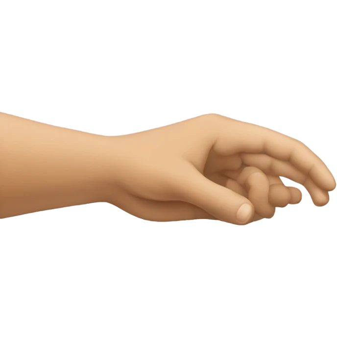 Hold on hand  emoji