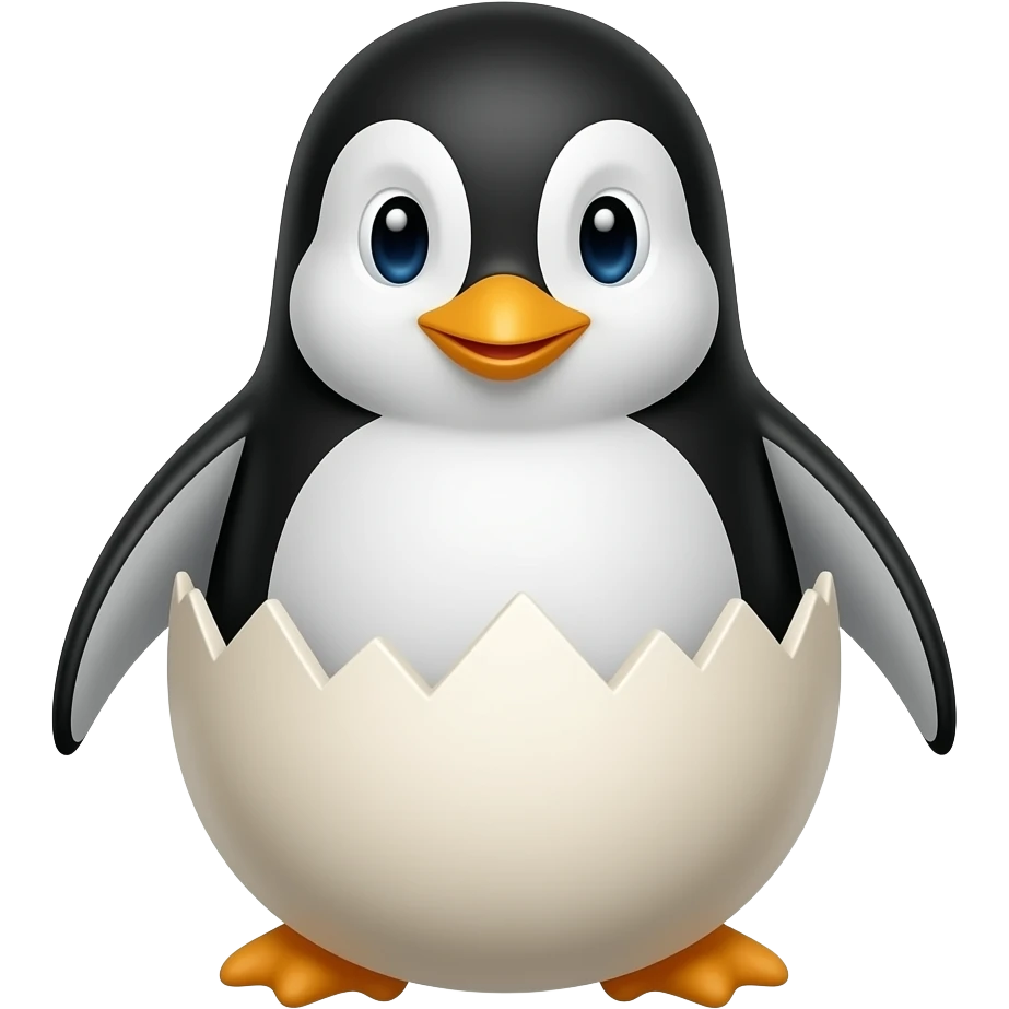 penguin in the egg emoji