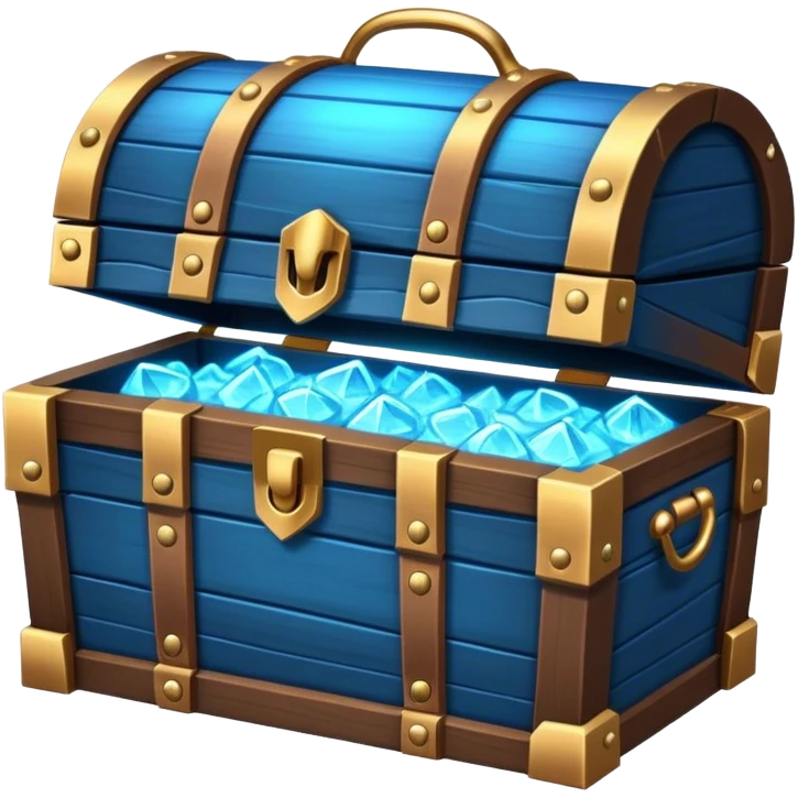 treasure chest glowing blue emoji
