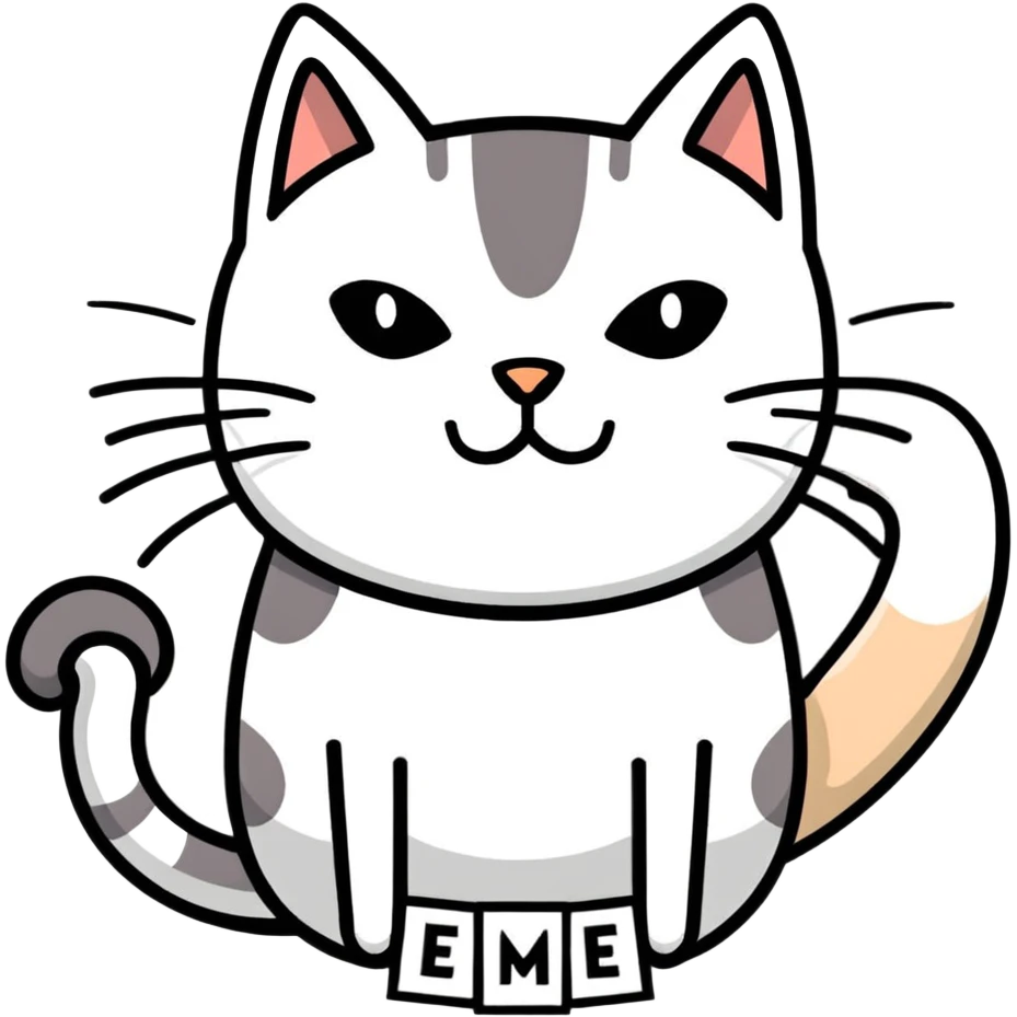 Cat saying eat me emoji