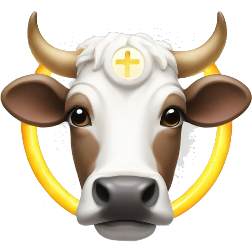 cow-with-religious-halo-nimbus-ring-above-head emoji