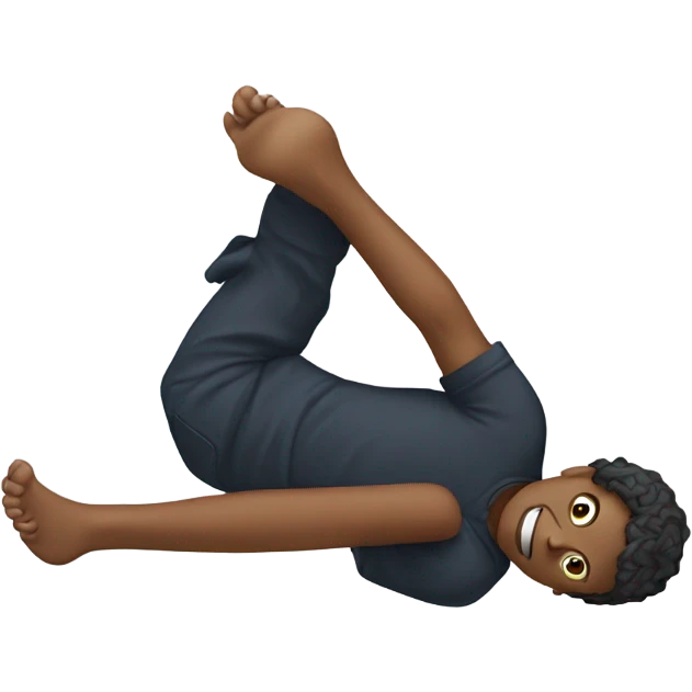 Laying down kicking feet emoji
