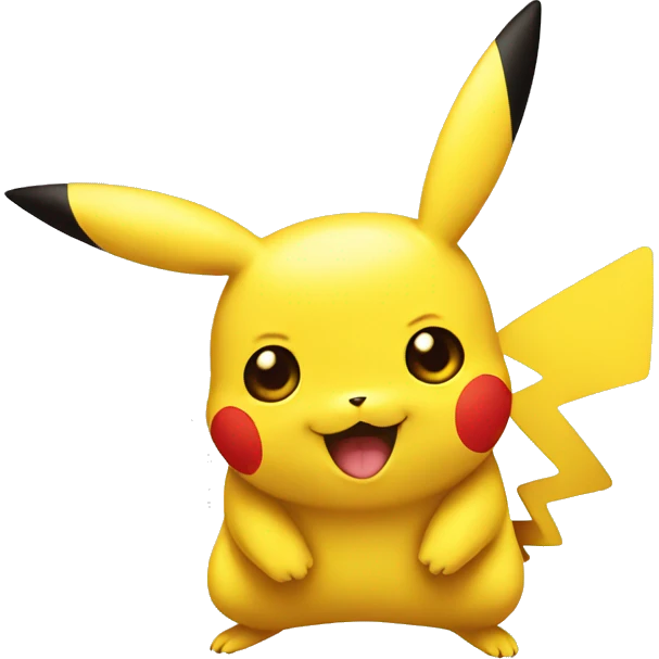 Pikachu with smiley face emoji