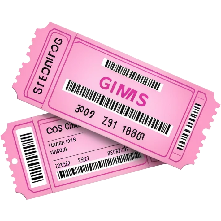 Pink  ticket for the concert of  GIMS  emoji
