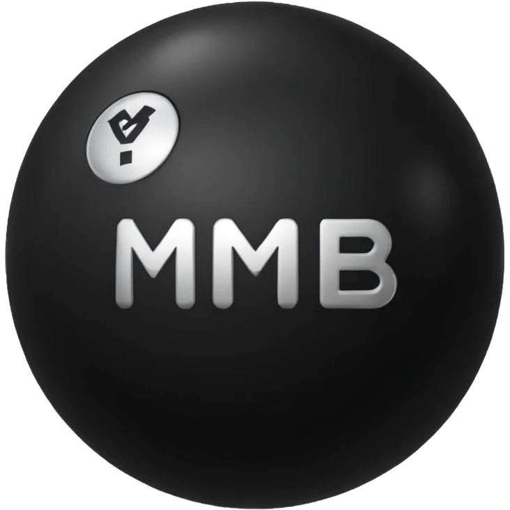 Black pull Ball with MB written on it. Nothing else no holes or anything. emoji