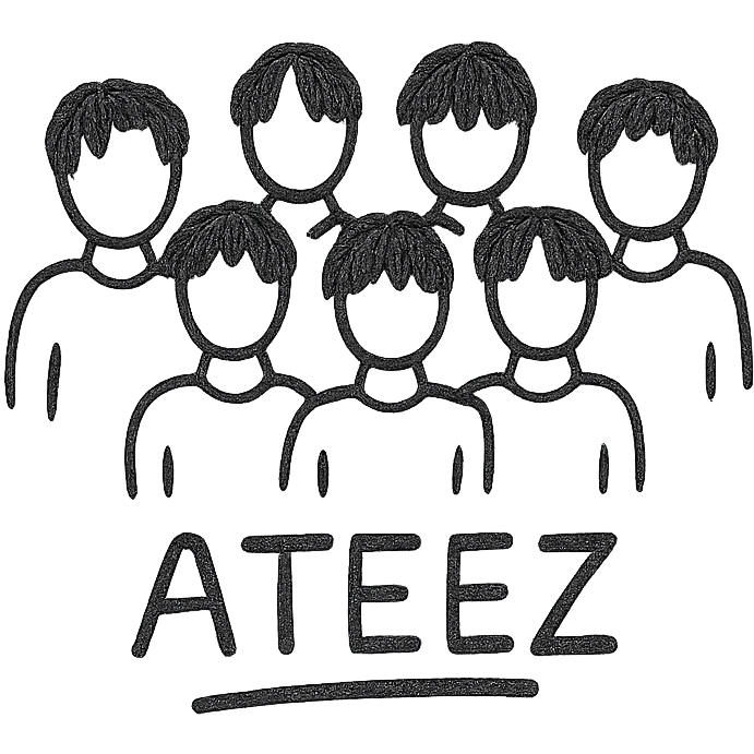 Ateez Kpop boy group emoji