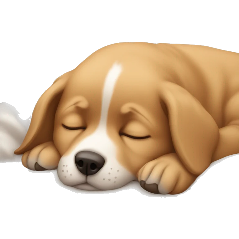 Sleeping puppy emoji
