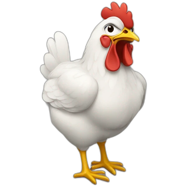 Chiken crying emoji