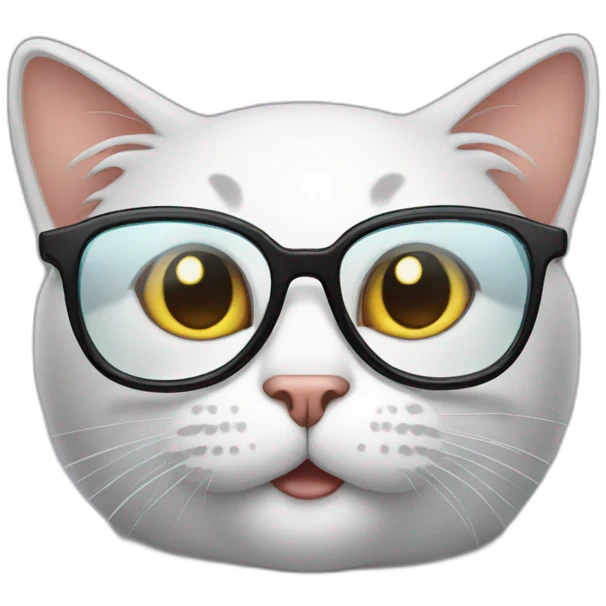 Cat with glass emoji