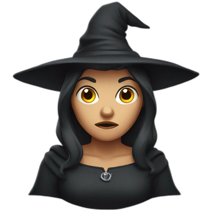 Witch frowning emoji