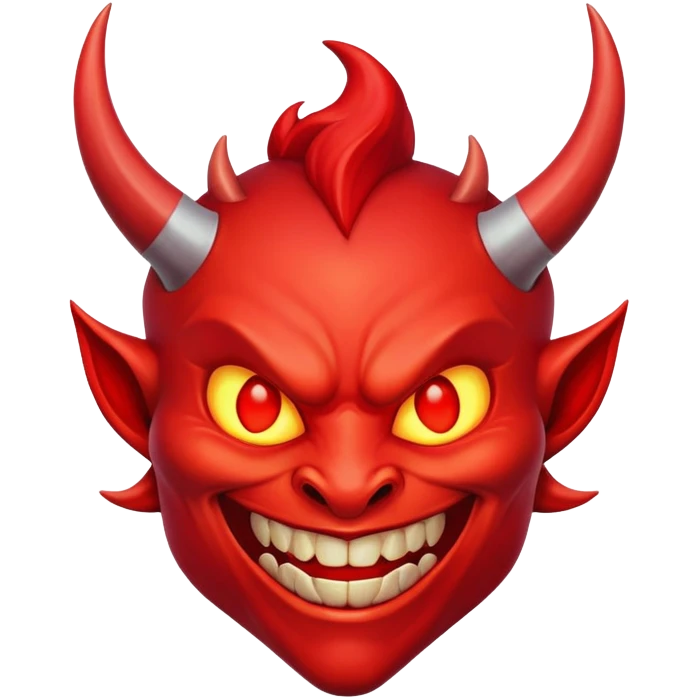 smiling red demon face emoji