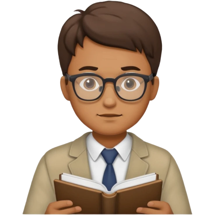 a man studying hard emoji