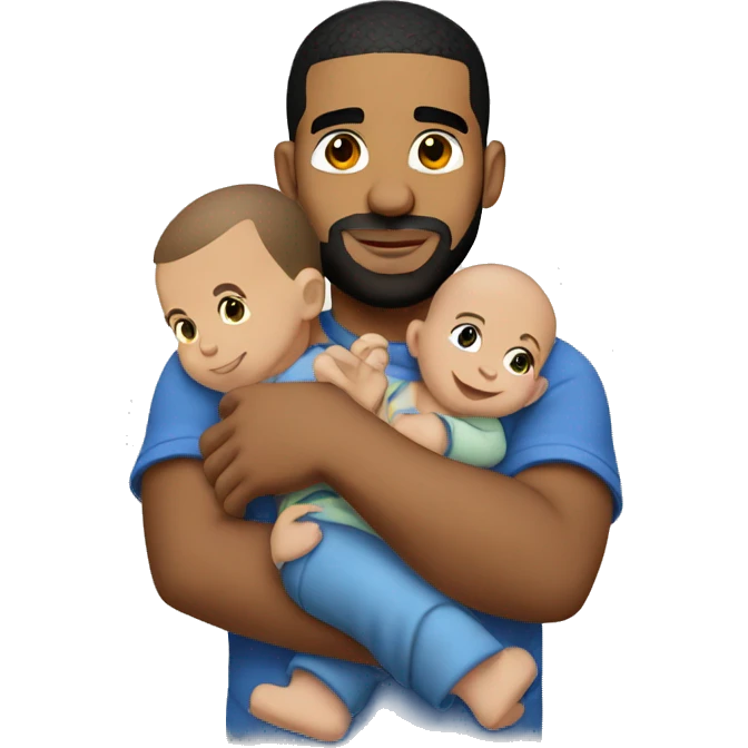 drake holding a baby emoji