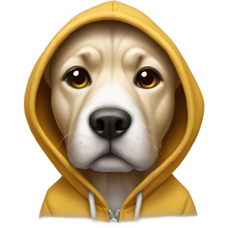 Dog with a hoodie emoji