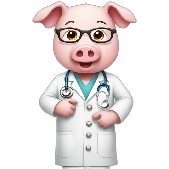 pig doctor emoji