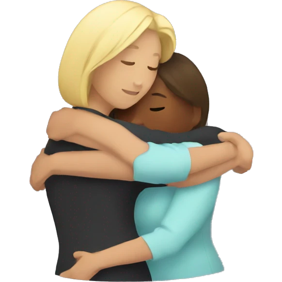 Women hugging  emoji